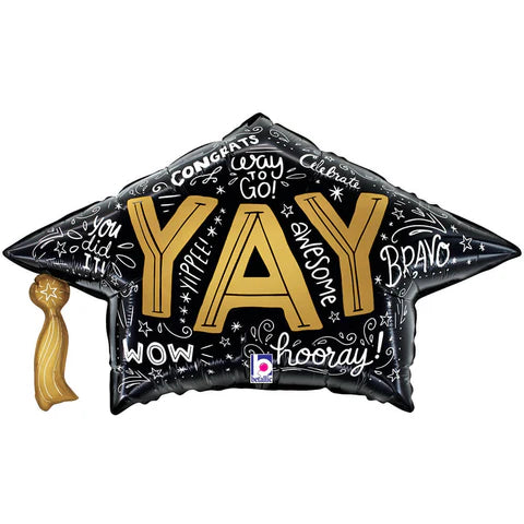 Betallic 30" Grad Cap Words (Flat)